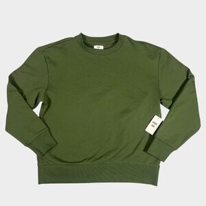 NWT Macy's Mode of One Fleece Relaxed Fit Crew Neck Men's Sweatshirt M Green